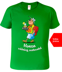 Hobbytriko Cestovatelské tričko - Vášnivý cestovatel Barva: Apple Green (92), Velikost: XL