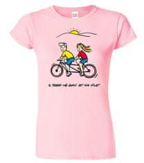 Hobbytriko Tričko dámské - Dvojkolo Barva: Růžová (30), Velikost: XL