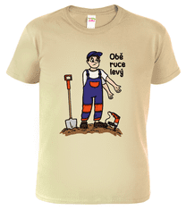 Hobbytriko Vtipné tričko - Obě ruce levý Barva: Tyrkysová (44), Velikost: XL