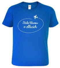 Hobbytriko Tričko s letadlem - Stále hlavou v oblacích Barva: Námořní modrá (02), Velikost: M