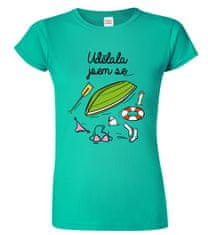 Hobbytriko Dámské vodácké tričko - Udělala jsem se Barva: Světle šedý melír (03), Velikost: XL