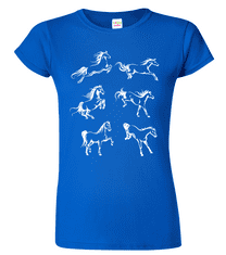 Hobbytriko Dámské tričko s koněm - Koně Barva: Černá (01), Velikost: 2XL