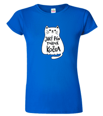 Hobbytriko Dámské tričko s kočkou - Jaký pán, taková kočka Barva: Červená (07), Velikost: S