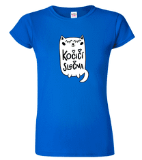 Hobbytriko Dámské tričko s kočkou - Kočičí slečna Barva: Červená (07), Velikost: S