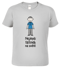 Hobbytriko Tričko pro tatínka - Nejlepší tatínek na světě Barva: Světle šedý melír (03), Velikost: S