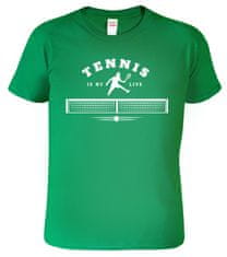 Hobbytriko Tenisové tričko - Tennis is my Live Barva: Středně zelená (16), Velikost: XL