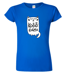 Hobbytriko Dámské tričko s kočkou - Kočičí dáma Barva: Fuchsia red (49), Velikost: S