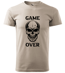 Hobbytriko Tričko s lebkou - Game Over - Lebka Barva: Bílá (00), Velikost: 2XL