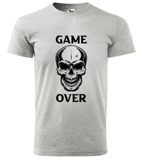 Hobbytriko Tričko s lebkou - Game Over - Lebka Barva: Bílá (00), Velikost: 2XL