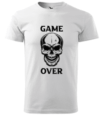 Hobbytriko Tričko s lebkou - Game Over - Lebka Barva: Bílá (00), Velikost: 2XL