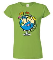Hobbytriko Tričko pro cestovatele - Globus Barva: Béžová (51), Velikost: XL