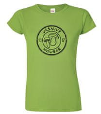 Hobbytriko Dámské houbařské tričko - Vášnivý houbař Barva: Apple Green (92), Velikost: S