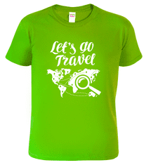 Hobbytriko Cestovatelské tričko - Let's Go Travel Barva: Středně zelená (16), Velikost: M