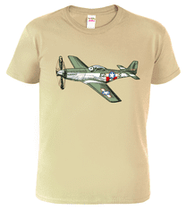Hobbytriko Tričko s letadlem - P-51 Mustang Barva: Královská modrá (05), Velikost: M