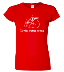 Hobbytriko Vtipné tričko - Se vším rychle hotová Barva: Fuchsia red (49), Velikost: S