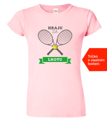 Hobbytriko Dámské tenisové tričko - Hraju za Barva: Bílá, Velikost: L