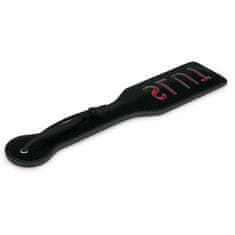 Easytoys Plácačka EasyToys Black Leather Paddle SLUT černá kožená