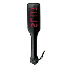 Easytoys Plácačka EasyToys Black Leather Paddle SLUT černá kožená