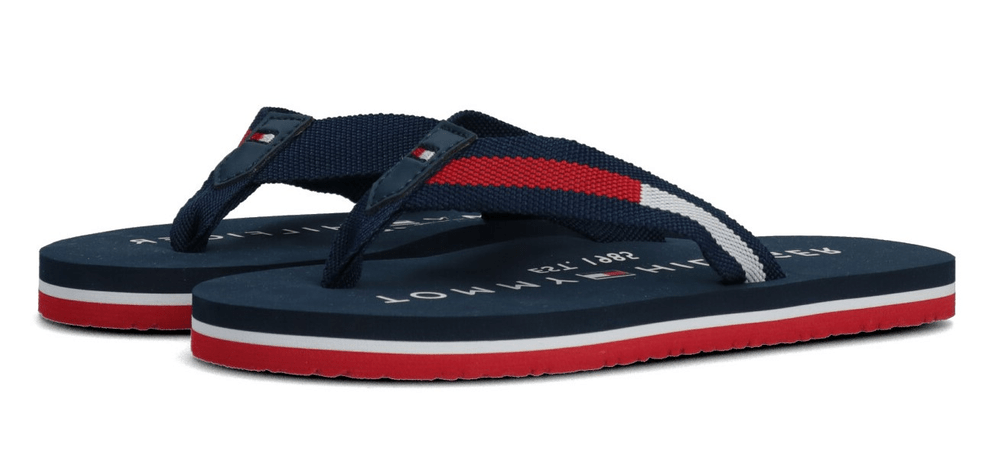 Tommy Hilfiger chlapecké žabky T3B0-30983-0058800- 28 tmavě modrá - zánovní