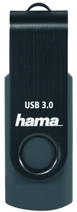 Hama Flash Drive Rotate 128GB, tmavě modrá (182465) USB 3.0 kapacita 128 GB přenosová rychlost 90 MB/s