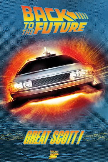 CurePink Plakát Back To The Future|Návrat do budoucnosti: Great Scott! (61 x 91,5 cm)