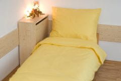 Brotex Prodloužené povlečení bavlna UNI 140x220, 70x90cm Sytě žlutá, hotelový uzávěr