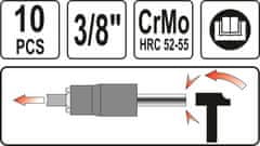 YATO Sada vytahováků stržených šroubů 10ks