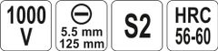 YATO Šroubovák plochý 5.5 x 125 mm izolovaný 1kV