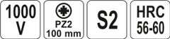 YATO Šroubovák křížový PZ2 x 100 mm izolovaný 1kV