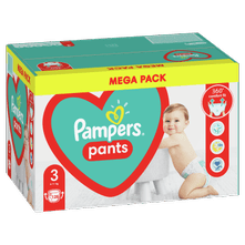 Pampers Plenkové Kalhotky Pants Velikost 3, 128 ks, 6kg-11kg