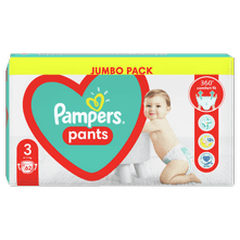 Pampers Plenkové Kalhotky Pants Velikost 3, 62 ks, 6kg-11kg