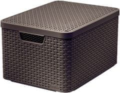 Curver Rattan Style box L tm. hnědý