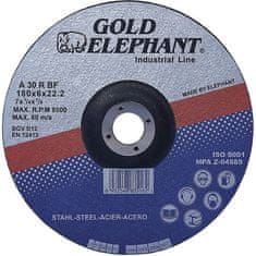 Gold Elephant 27A T27 180x6,0x22,2 mm, brusný kotouč na kovy