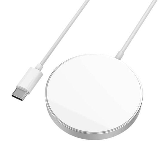 Kaku bezdrátová magnetická nabíječka na iPhone 12, MagSafe, 15W, USB-C, bílá