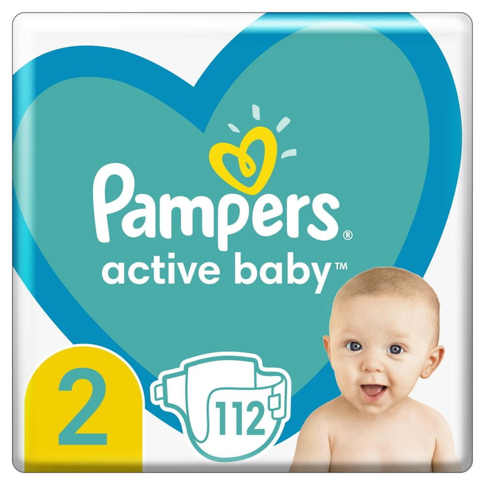 Pampers Active Baby Plenky Velikost 2 112 ks, 4kg - 8kg