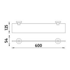 NIMCO Unix nerez UNM 13091B-60-10 Police, 60 cm - Nimco