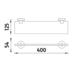 NIMCO Unix nerez UNM 13091B-40-10 Police, 40 cm - Nimco