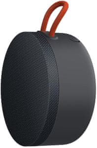 Bluetooth přenosný malý reproduktor xiaomi mi portable Bluetooth speaker verze Bluetooth 5.0 voděodolný a odolný prachu ip67 usb-c nabíjení výdrž až 10 h na nabití 2000mah baterie mikrofon pro handsfree hovory znělý zvuk hudební výkon 4 w poutko pro zavěšení na batoh