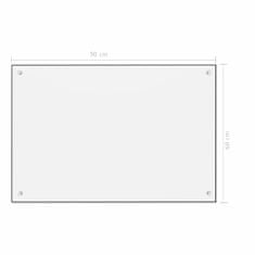 shumee Kuchyňský panel bílý 90 x 60 cm tvrzené sklo