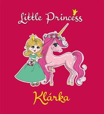 Hobbytriko Tričko s jednorožcem a jménem - Little Princess Barva: Malinová (63), Velikost: 4 roky / 110 cm