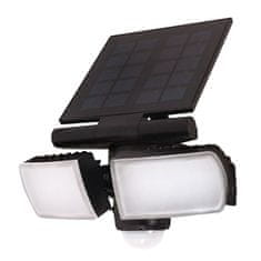 Solight LED solární osvětlení se senzorem, 8W, 600lm, Li-on, černá, WO772