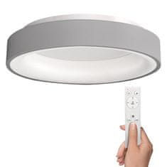 Solight LED stropní světlo kulaté Treviso, 48W, 2880lm, stmívatelné, dálkové ovládání, šedá, WO768-G