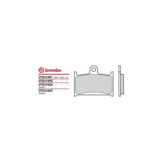 Brembo Přední brzdové destičky Brembo Triumph 950 DAYTONA T595 1996 - 1998 směs SA