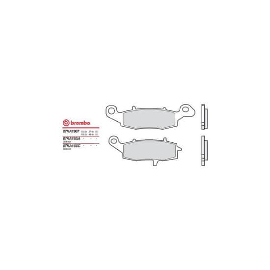 Brembo Přední brzdové destičky Brembo Kawasaki 1500 VN CLASSIC TOURER FI left caliper 2000 - směs SC