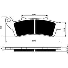 Goldfren Zadní brzdové destičky Goldfren Honda ST/STX 1300 Pan European 2002-2011 směs S3