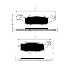 Goldfren Přední brzdové destičky Goldfren Kawasaki ZR 750 Zephyr 1996-1999 směs S33