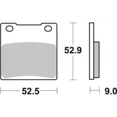 SBS Zadní brzdové destičky SBS Suzuki GSX 750 Left/Rear 1998 - 2008 směs LS