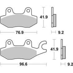 SBS Přední brzdové destičky SBS Kymco 125 Zing 1996 - 2014 směs HF