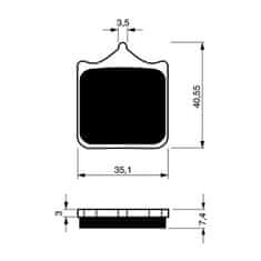 Goldfren Přední brzdové destičky Goldfren Ducati 749 S 2003-2006 směs S33