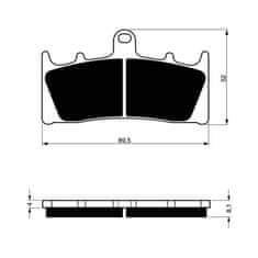 Goldfren Přední brzdové destičky Goldfren Suzuki TL 1000 R 1998-2002 směs GP6